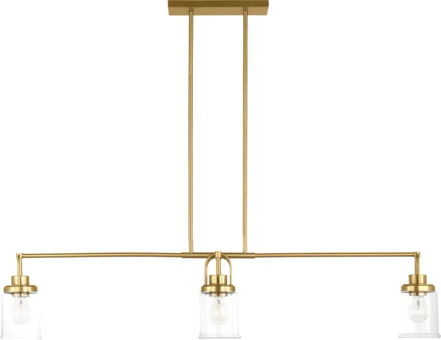 Anders Four Light Chandelier in Satin Brass - Image 3