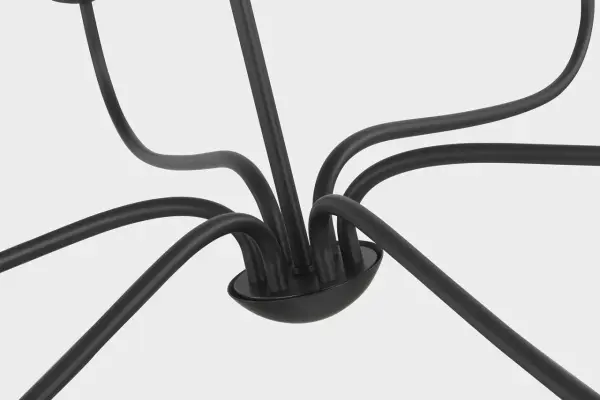 Abells Six Light Chandelier in Midnight Black - Image 3
