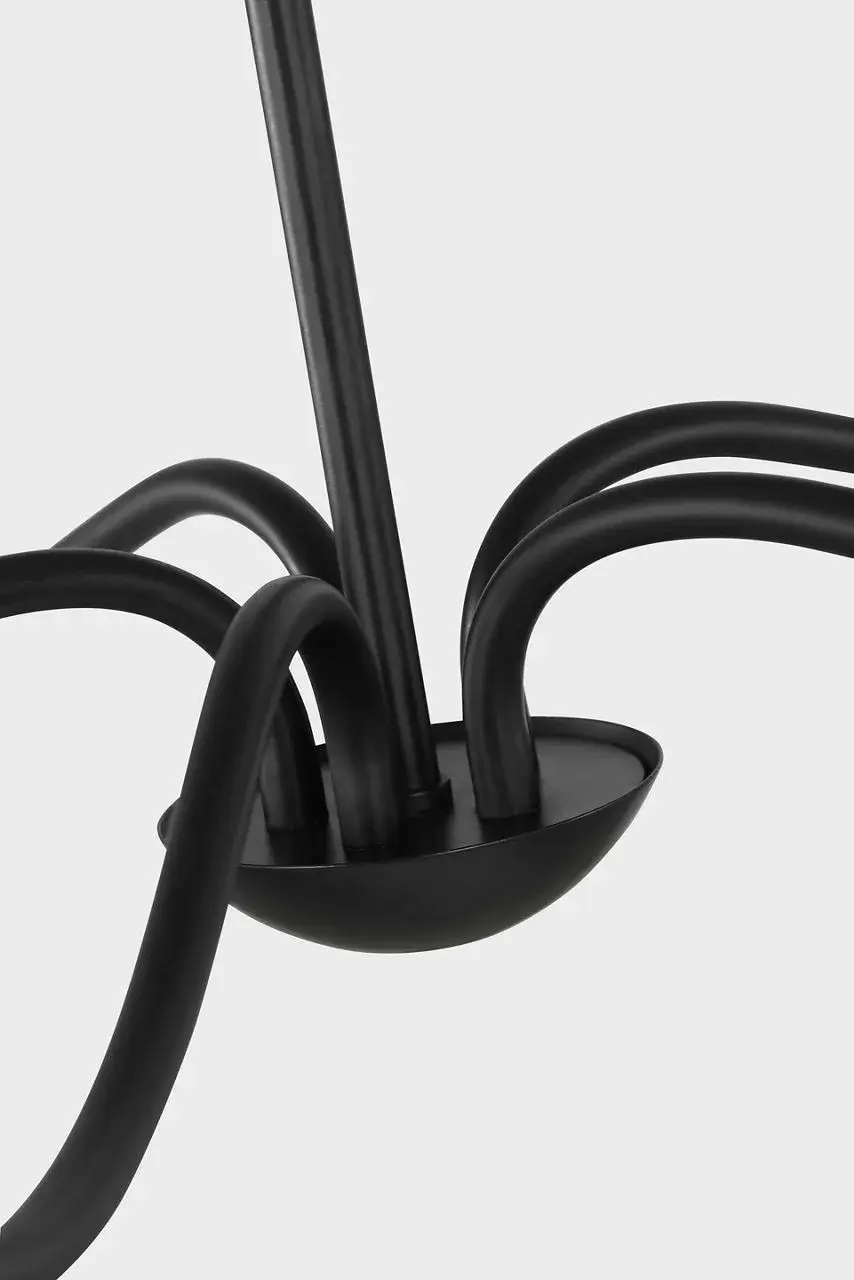 Abells Five Light Chandelier in Midnight Black - Image 3