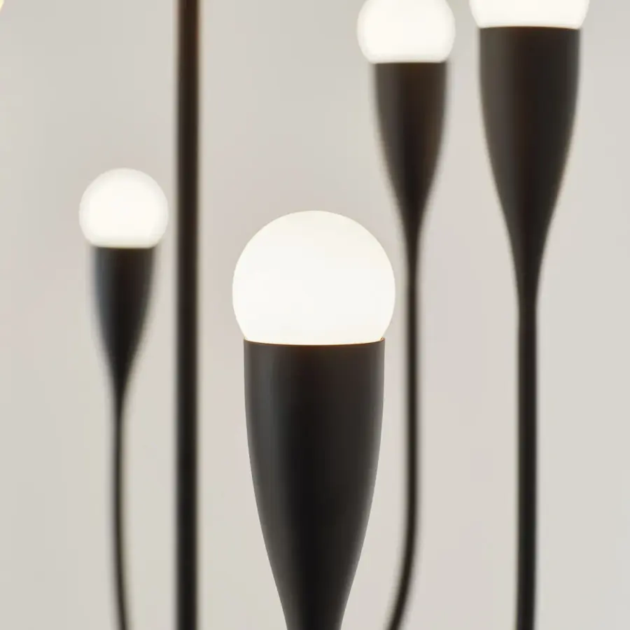 Maya Eight Light Chandelier in Midnight Black - Image 5