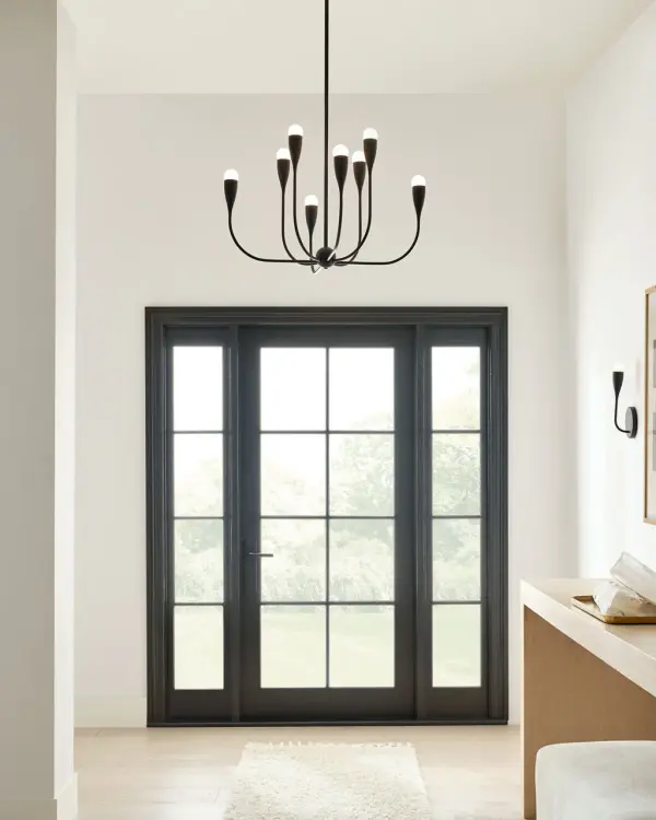 Maya Eight Light Chandelier in Midnight Black - Image 6