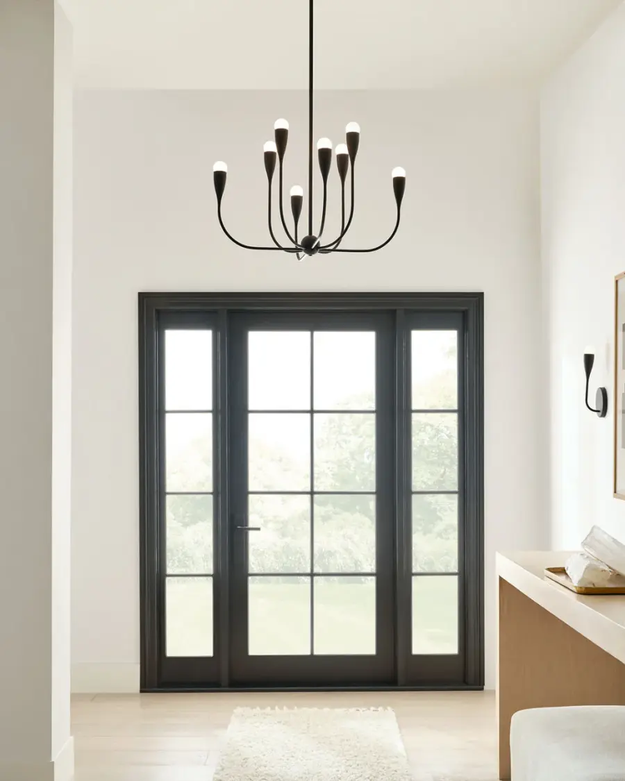 Maya Eight Light Chandelier in Midnight Black - Image 6