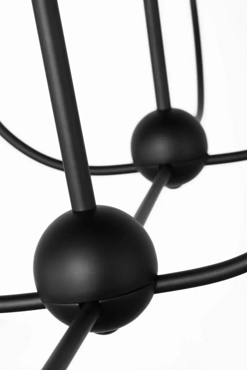 Maya Six Light Linear Chandelier in Midnight Black - Image 4