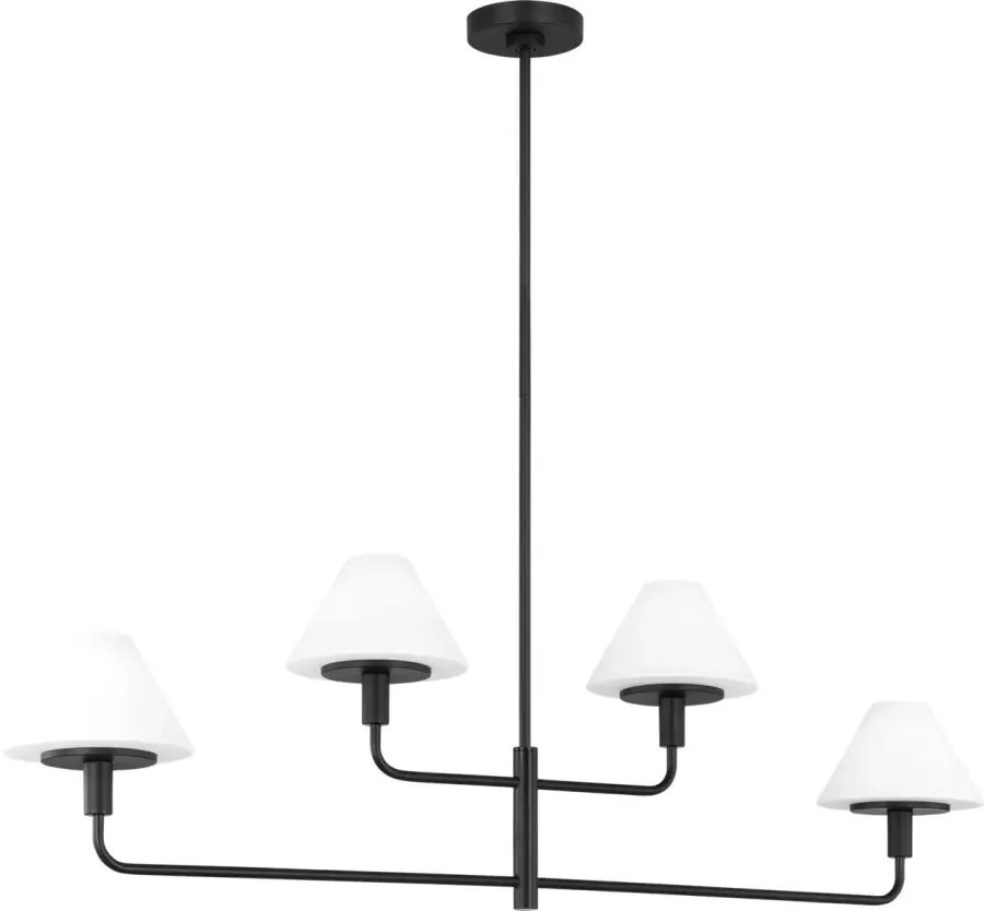 Mendota Four Light Chandelier in Midnight Black - Image 2