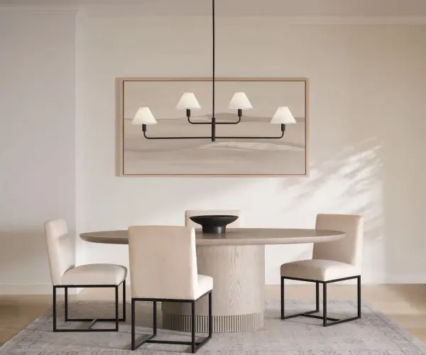 Mendota Four Light Chandelier in Midnight Black - Image 6