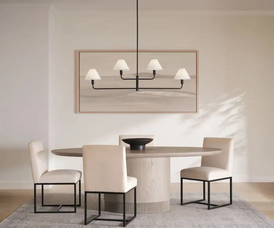 Mendota Four Light Chandelier in Midnight Black - Image 6