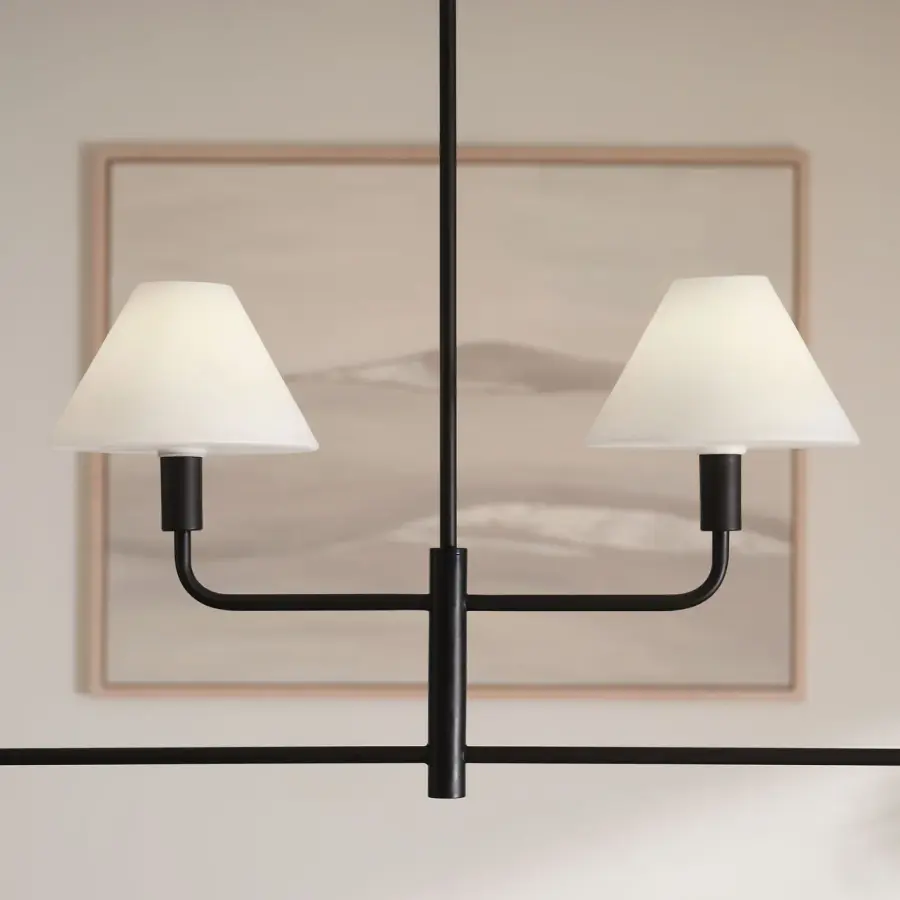 Mendota Four Light Chandelier in Midnight Black - Image 7