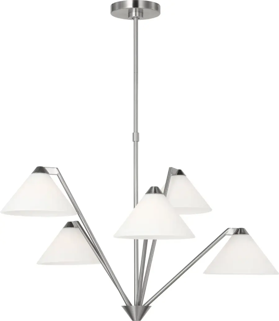 Werley Large Chandelier in Brushed Nickel - Image 1
