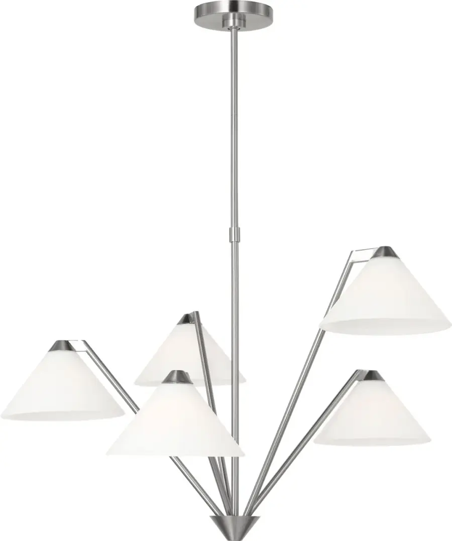 Werley Large Chandelier in Brushed Nickel - Image 2