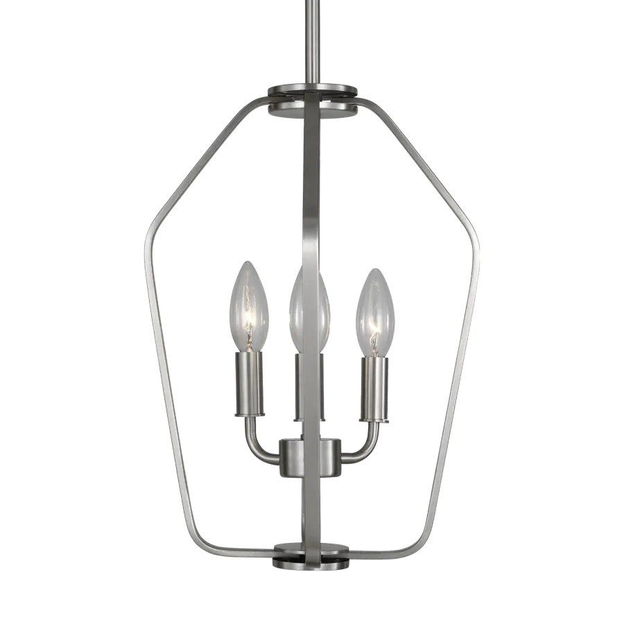 Kennan Three Light Chandelier in Brushed Nickel - Image 1