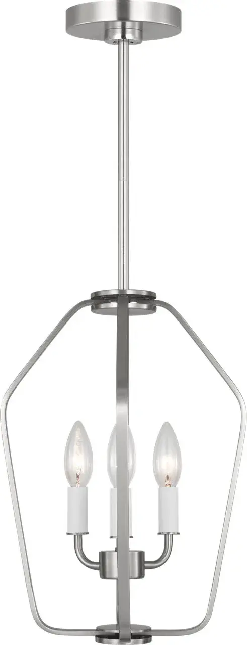 Kennan Three Light Chandelier in Brushed Nickel - Image 11