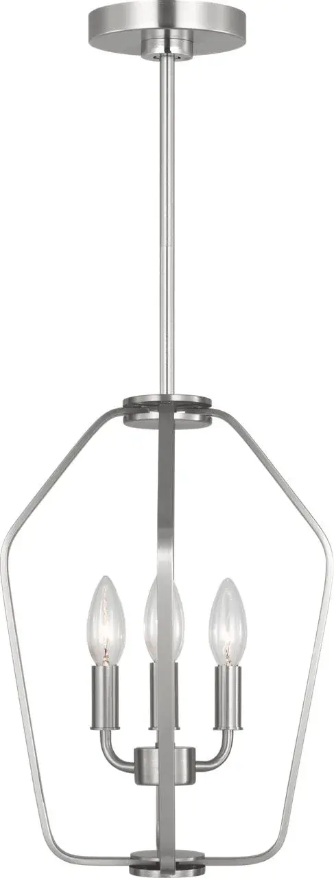 Kennan Three Light Chandelier in Brushed Nickel - Image 13