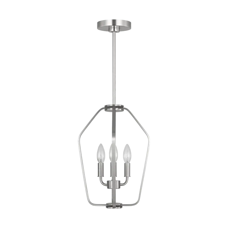 Kennan Three Light Chandelier in Brushed Nickel - Image 9
