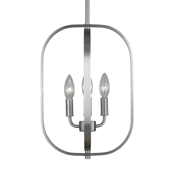 Loretto Three Light Chandelier in Brushed Nickel - Image 1