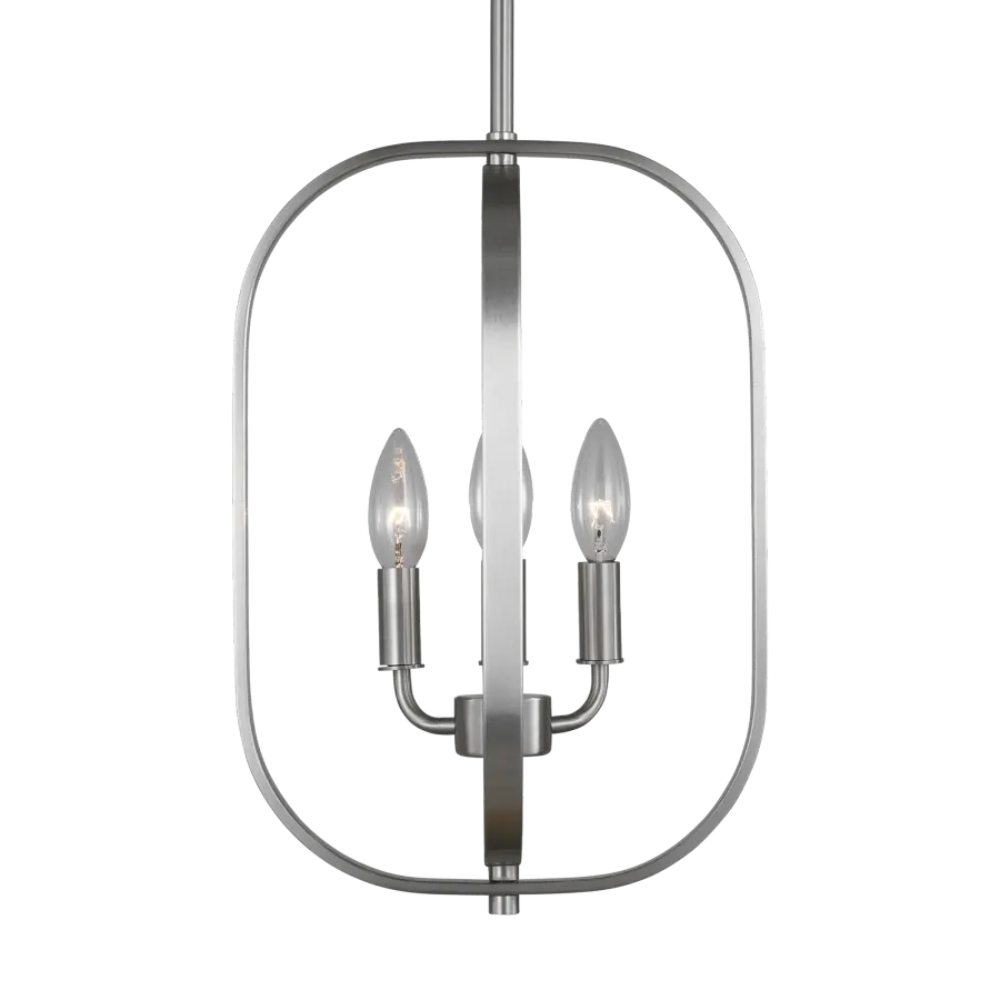 Loretto Three Light Chandelier in Brushed Nickel - Image 1