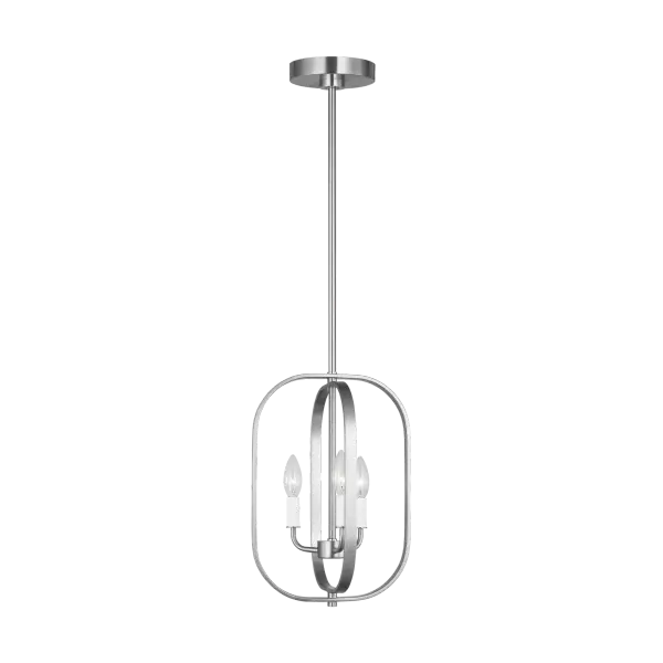 Loretto Three Light Chandelier in Brushed Nickel - Image 2