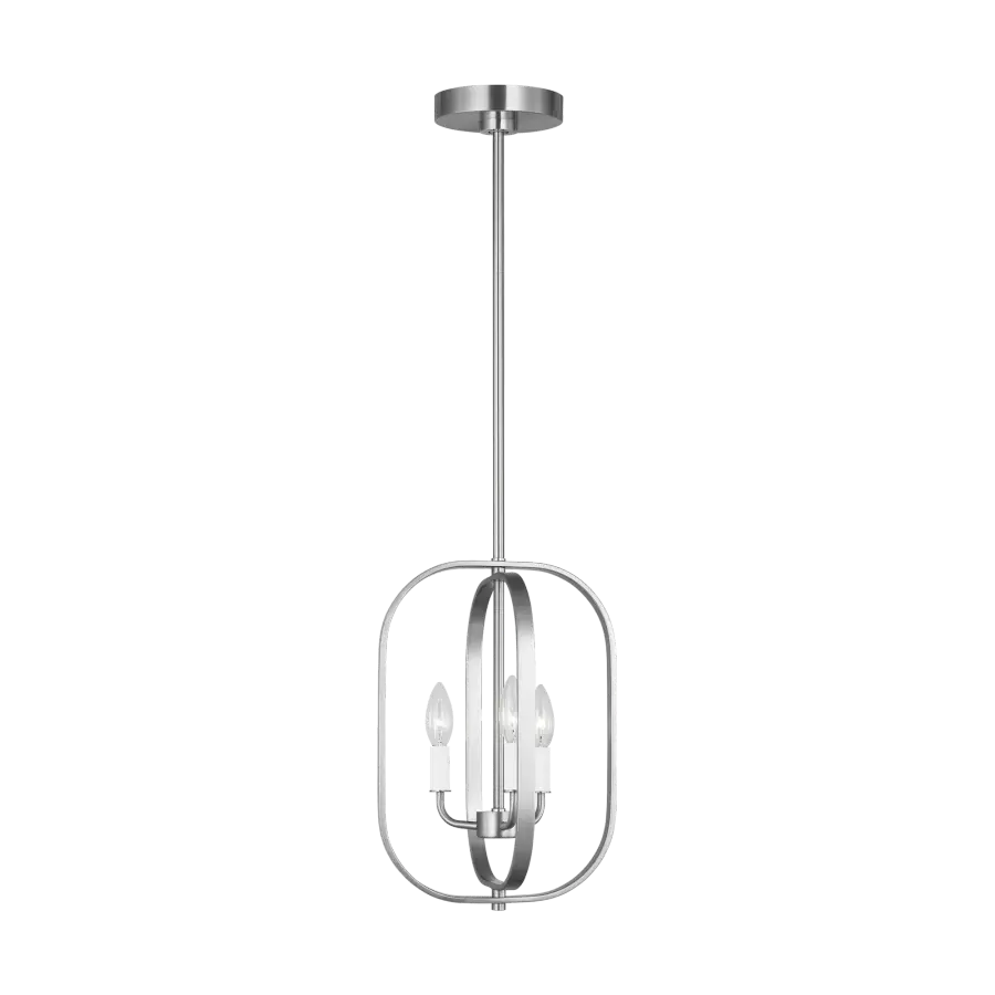 Loretto Three Light Chandelier in Brushed Nickel - Image 2