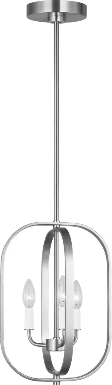 Loretto Three Light Chandelier in Brushed Nickel - Image 11