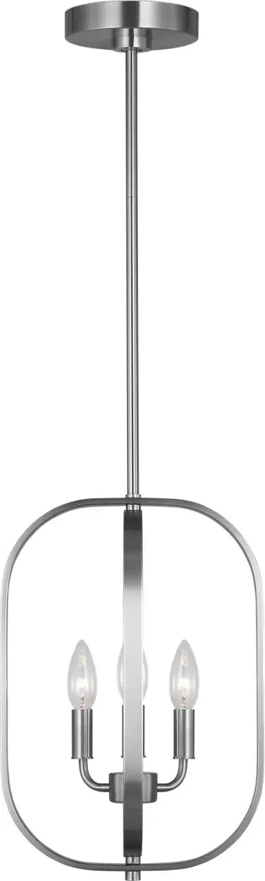 Loretto Three Light Chandelier in Brushed Nickel - Image 12