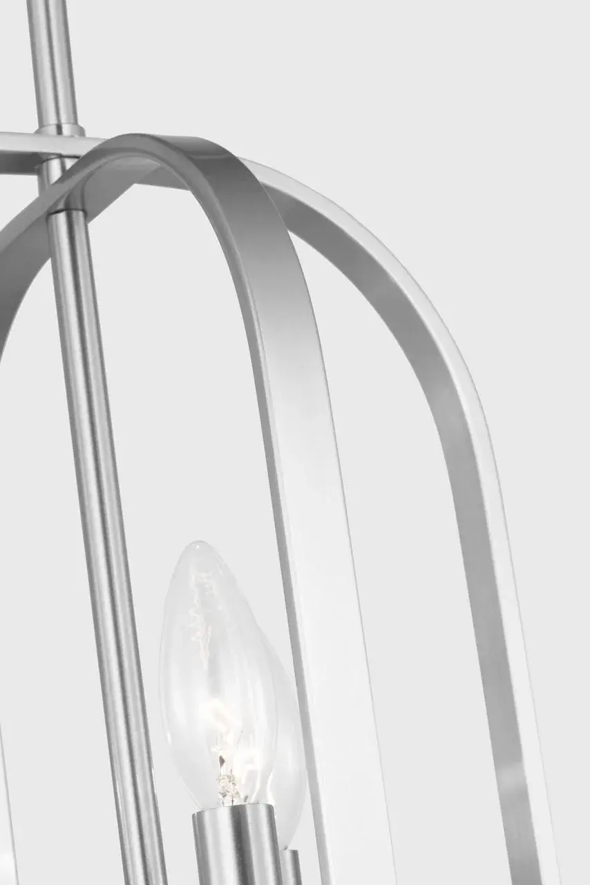 Loretto Three Light Chandelier in Brushed Nickel - Image 13