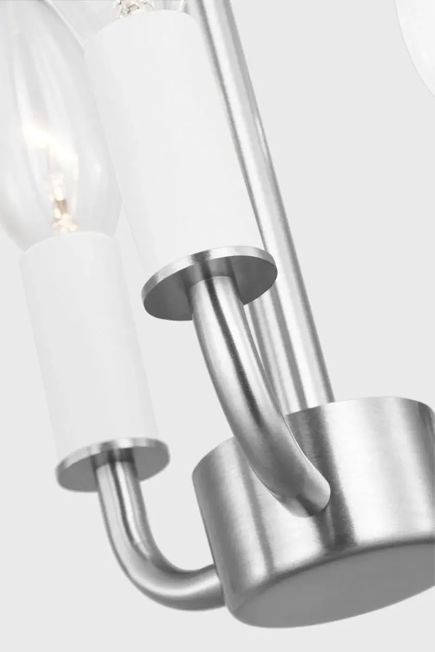 Loretto Three Light Chandelier in Brushed Nickel - Image 15