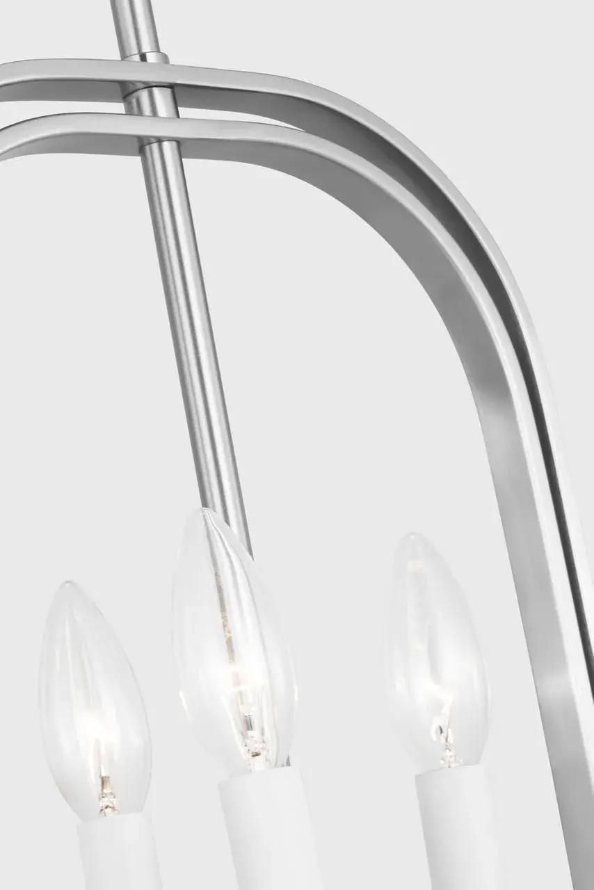 Loretto Three Light Chandelier in Brushed Nickel - Image 16