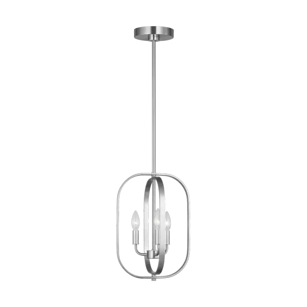 Loretto Three Light Chandelier in Brushed Nickel - Image 3