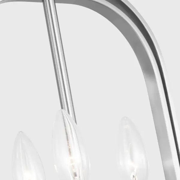 Loretto Three Light Chandelier in Brushed Nickel - Image 6