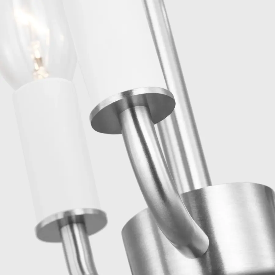 Loretto Three Light Chandelier in Brushed Nickel - Image 7