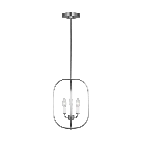 Loretto Three Light Chandelier in Brushed Nickel - Image 8