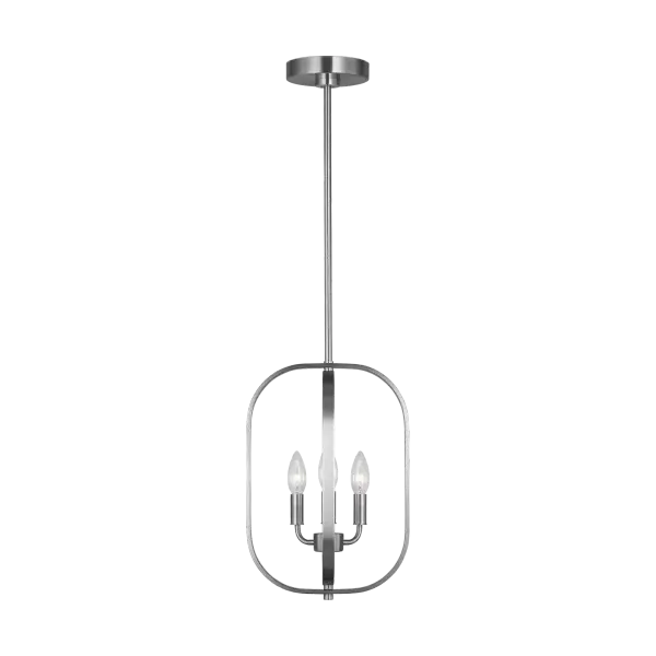 Loretto Three Light Chandelier in Brushed Nickel - Image 9