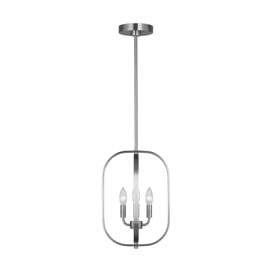 Loretto Three Light Chandelier in Brushed Nickel - Image 9