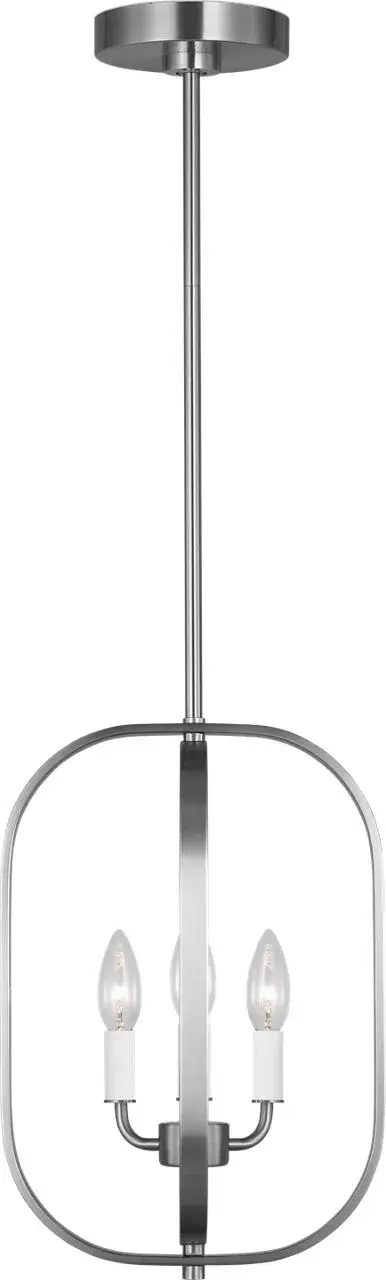 Loretto Three Light Chandelier in Brushed Nickel - Image 10