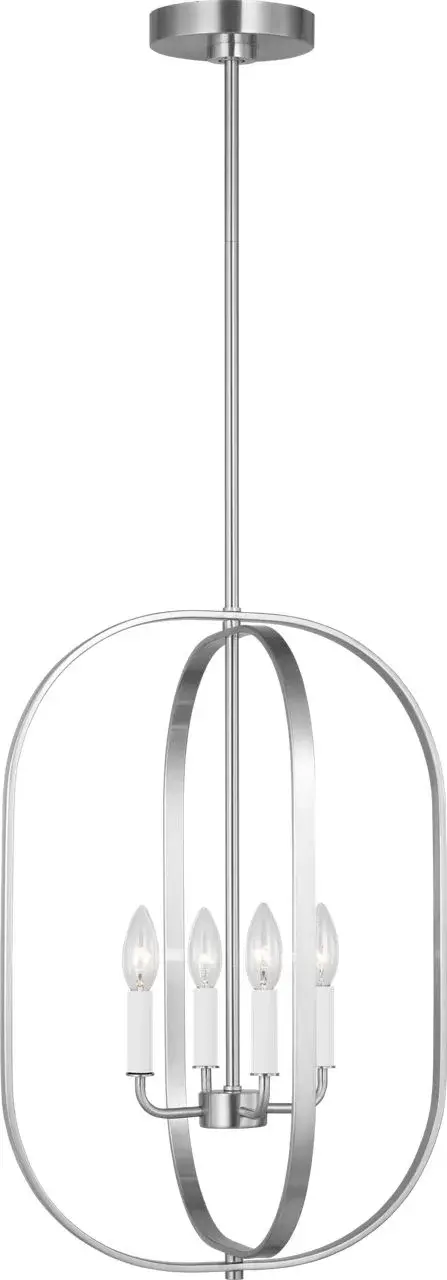 Loretto Four Light Chandelier in Brushed Nickel - Image 12