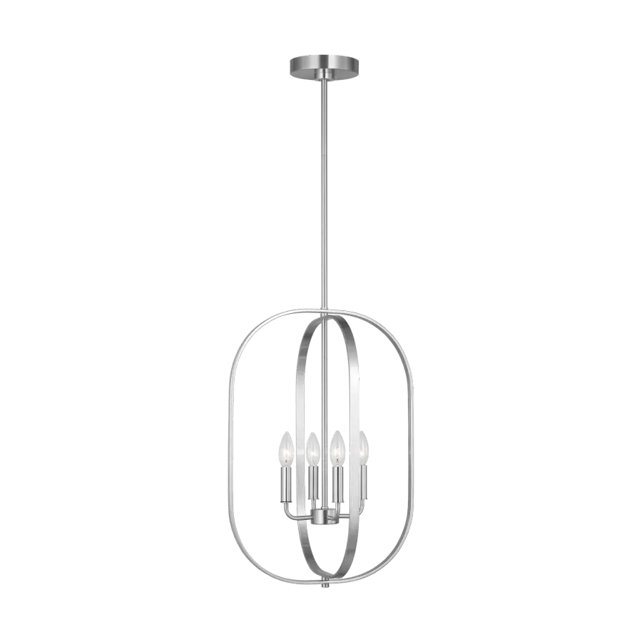 Loretto Four Light Chandelier in Brushed Nickel - Image 3