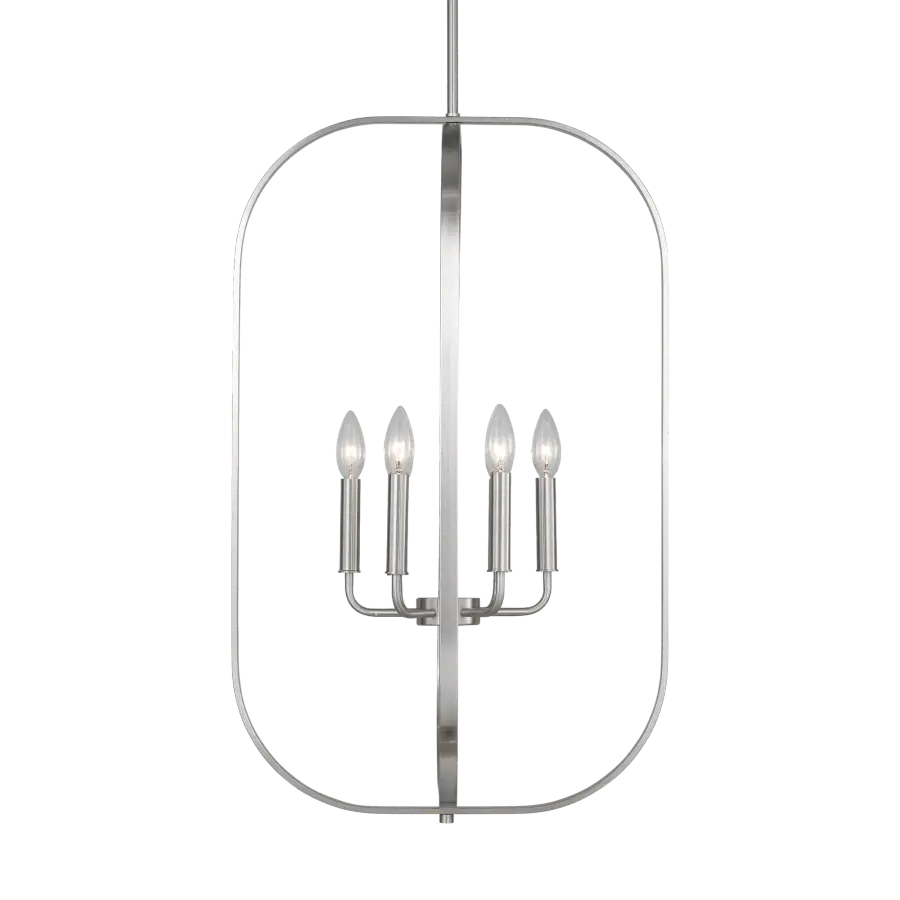 Loretto Six Light Chandelier in Brushed Nickel - Image 1