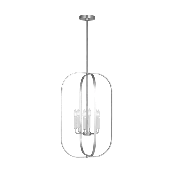 Loretto Six Light Chandelier in Brushed Nickel - Image 2