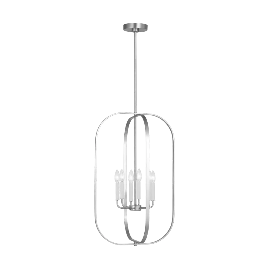 Loretto Six Light Chandelier in Brushed Nickel - Image 2