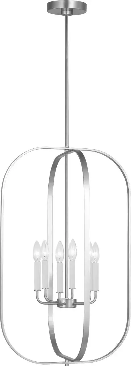 Loretto Six Light Chandelier in Brushed Nickel - Image 11