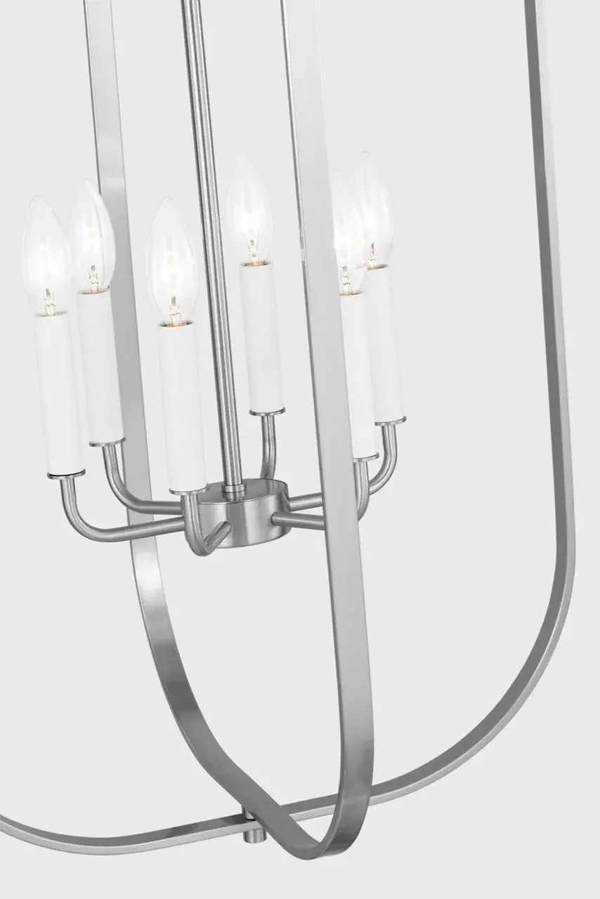 Loretto Six Light Chandelier in Brushed Nickel - Image 13