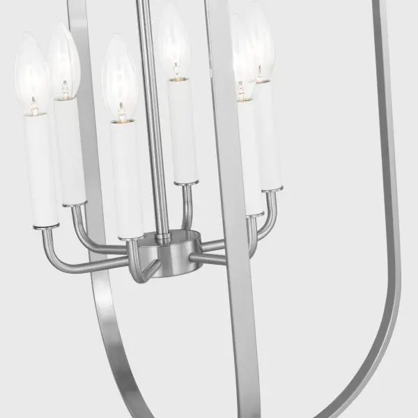 Loretto Six Light Chandelier in Brushed Nickel - Image 7
