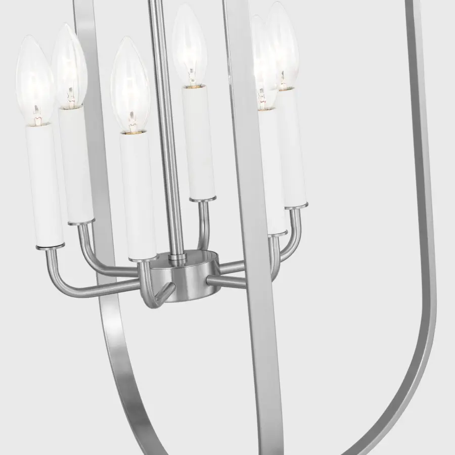 Loretto Six Light Chandelier in Brushed Nickel - Image 7