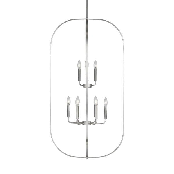 Loretto Nine Light Chandelier in Brushed Nickel - Image 1