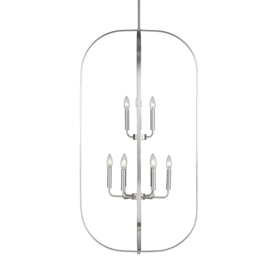 Loretto Nine Light Chandelier in Brushed Nickel - Image 1