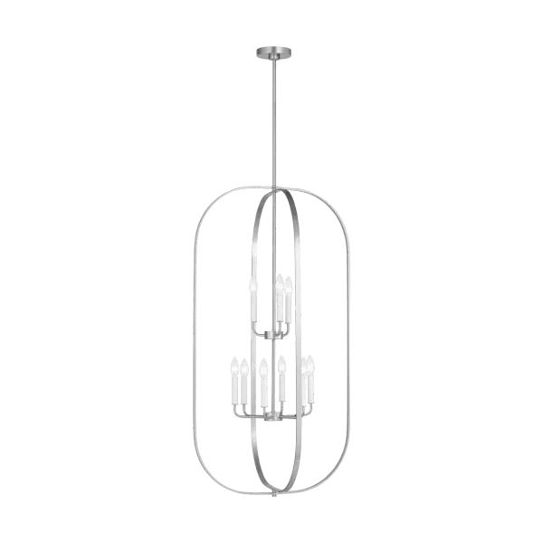 Loretto Nine Light Chandelier in Brushed Nickel - Image 2