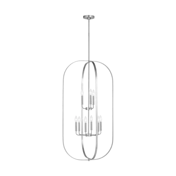 Loretto Nine Light Chandelier in Brushed Nickel - Image 3