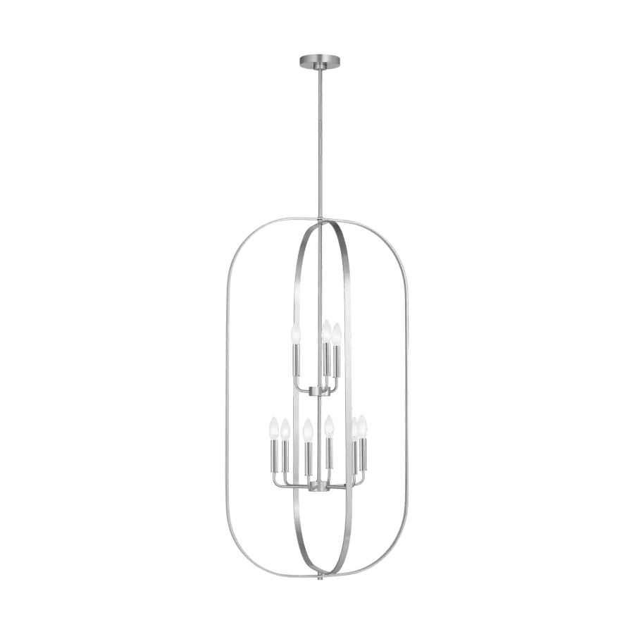 Loretto Nine Light Chandelier in Brushed Nickel - Image 3