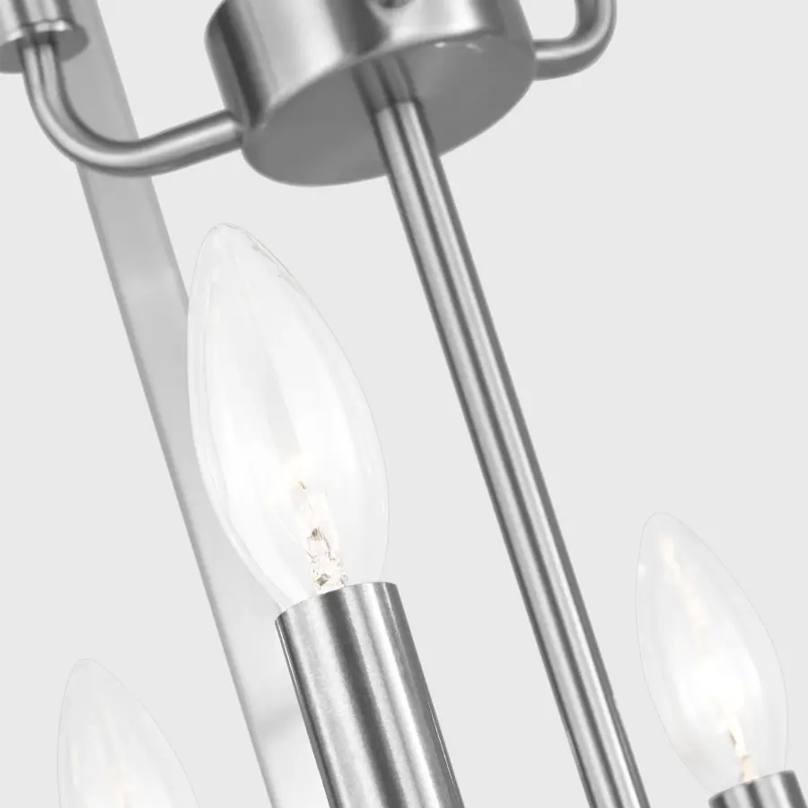 Loretto Nine Light Chandelier in Brushed Nickel - Image 5