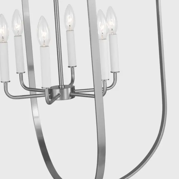Loretto Nine Light Chandelier in Brushed Nickel - Image 6