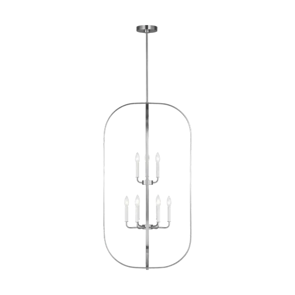 Loretto Nine Light Chandelier in Brushed Nickel - Image 8
